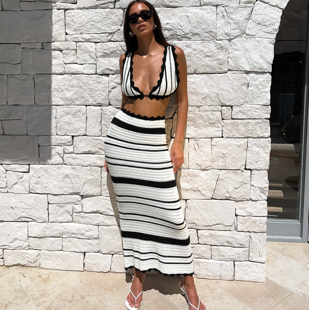 Flair - Gestreifter Bikini-Anzug