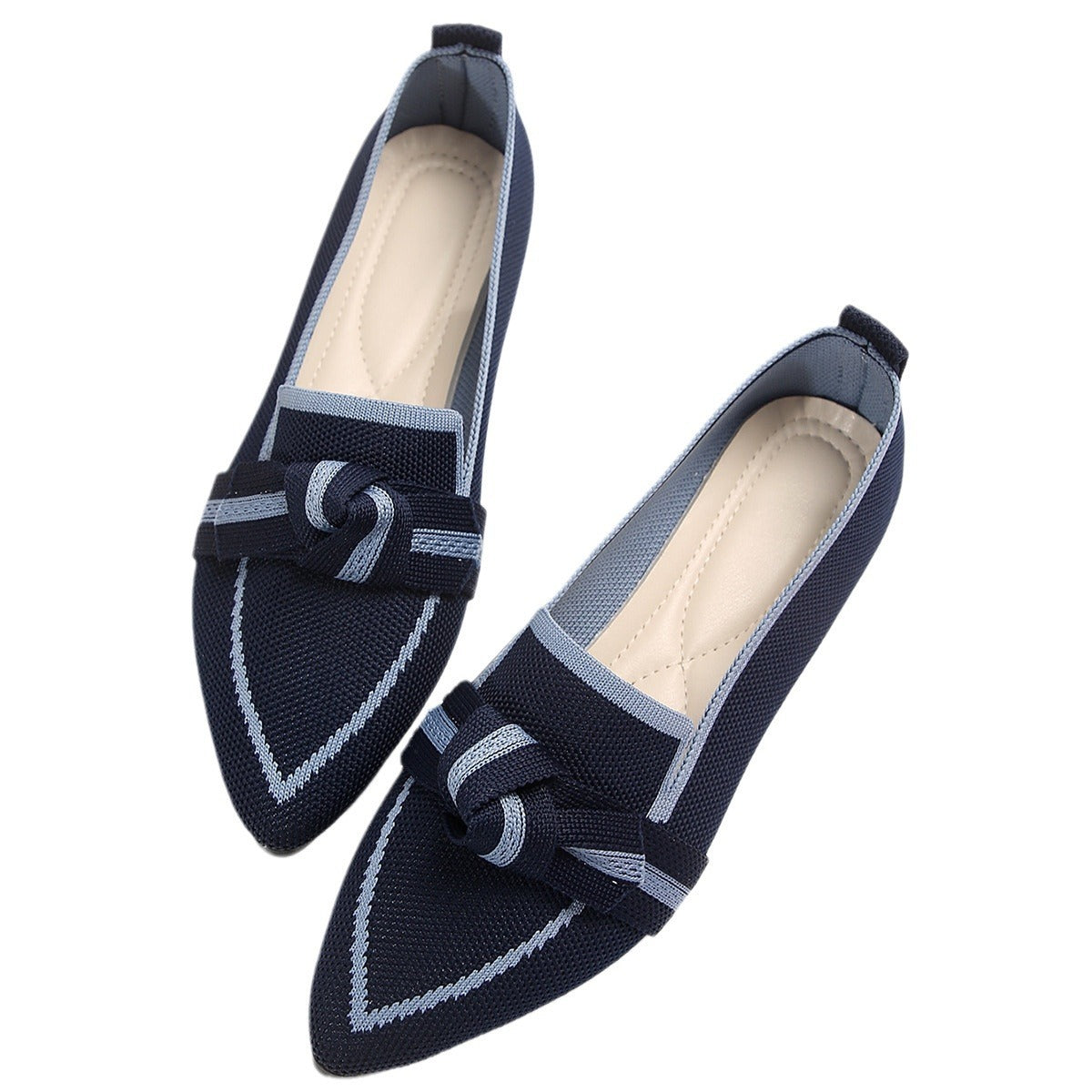 Flari - Flache Schuhe mit spitzer Schleife