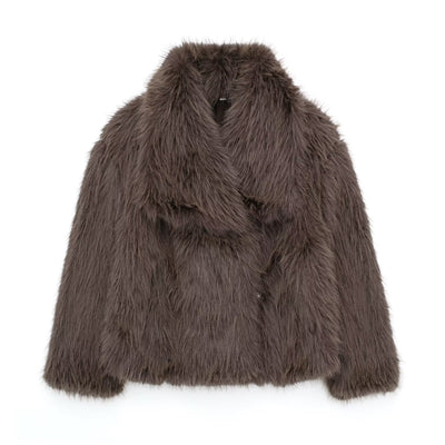 Flair - Daman Flauschiger Plüsche Jacke | Winter