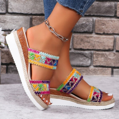 Flair - Fashion gewellte geflochtene Sandalen