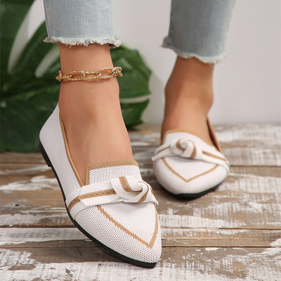 Flari - Flache Schuhe mit spitzer Schleife