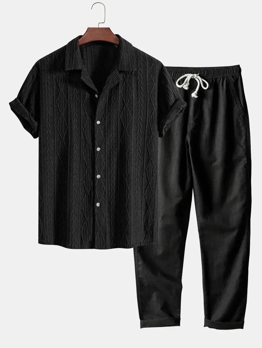 Flair - Set aus strukturiertem, durchbrochenem Hemd und Hose