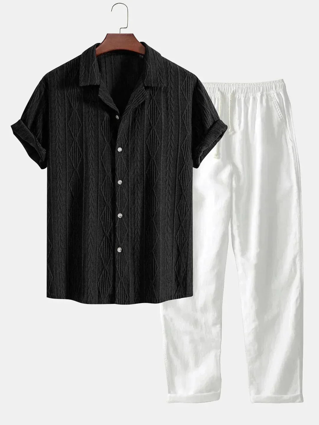 Flair - Set aus strukturiertem, durchbrochenem Hemd und Hose