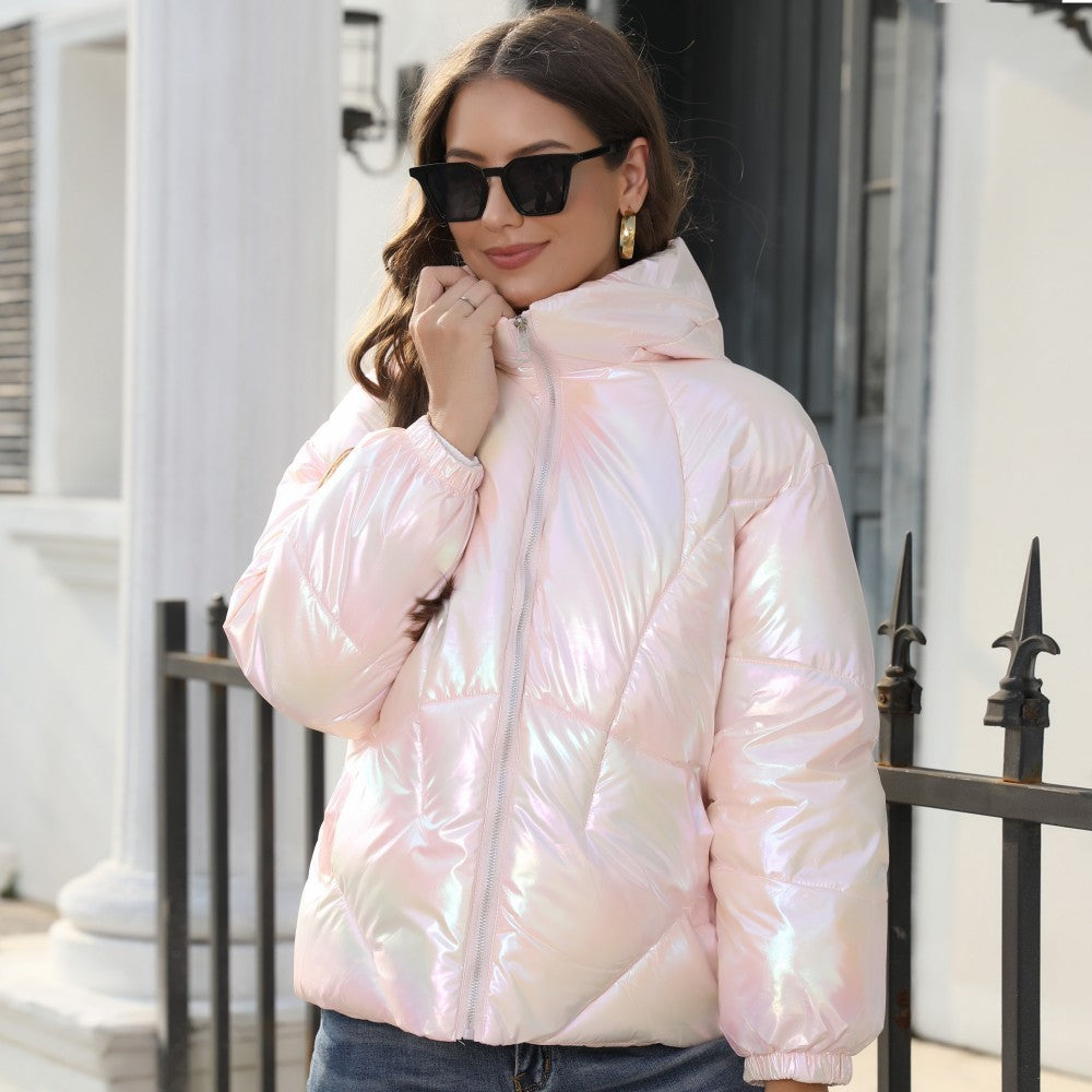 Flair - Damen Glänzend Puffer Jacke | Winter