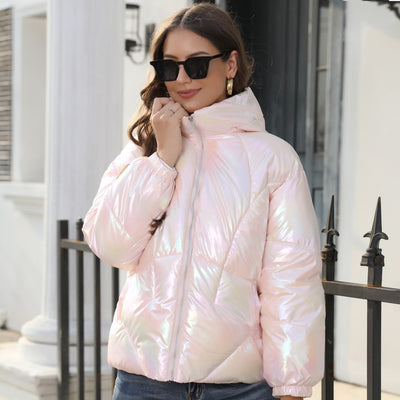 Flair - Damen Glänzend Puffer Jacke | Winter