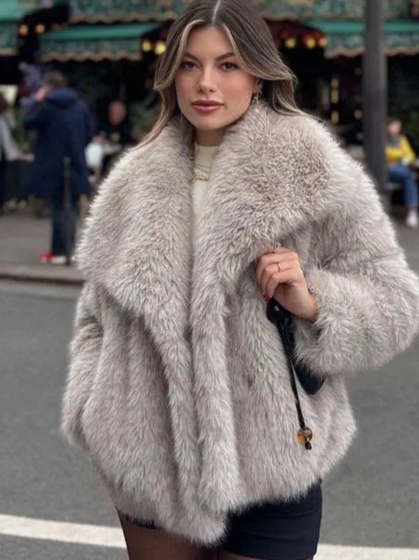 Flair - Daman Flauschiger Plüsche Jacke | Winter