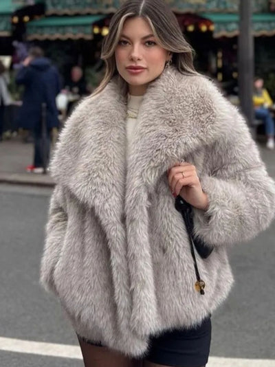 Flair - Daman Flauschiger Plüsche Jacke | Winter