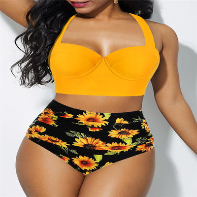 Flair - Sexy Badeanzug mit hoher Taille in Übergröße