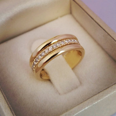 Flair - Einfacher Goldring im europäischen Stil