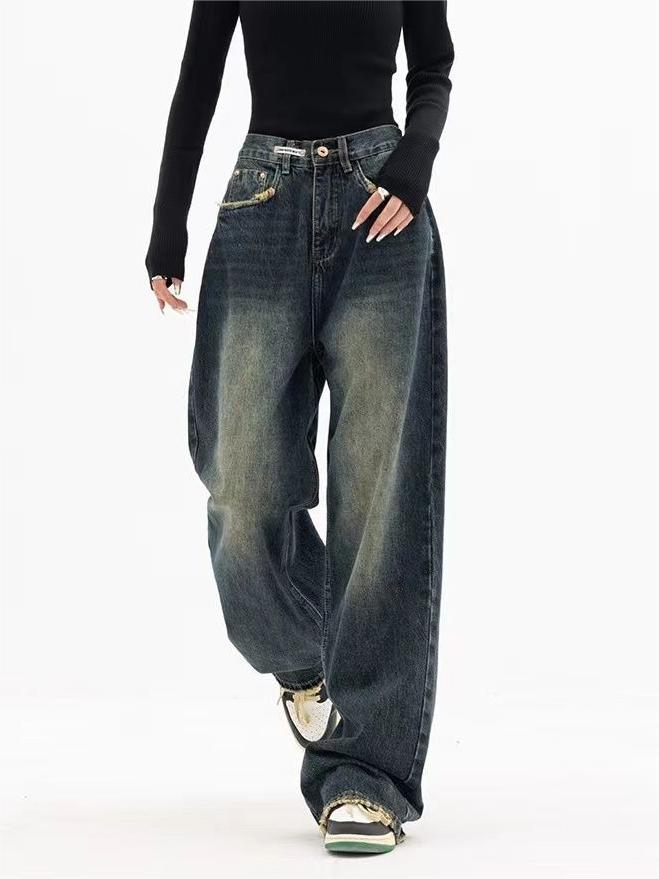 Flair - Dunkel Gewaschene Jeans | Vintage