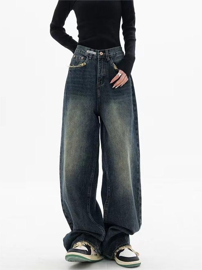 Flair - Dunkel Gewaschene Jeans | Vintage