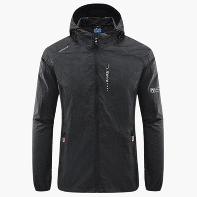 Flair - Herren Windbreaker Jacke mit Kapuze und Reißverschluss-Taschen | Herbst