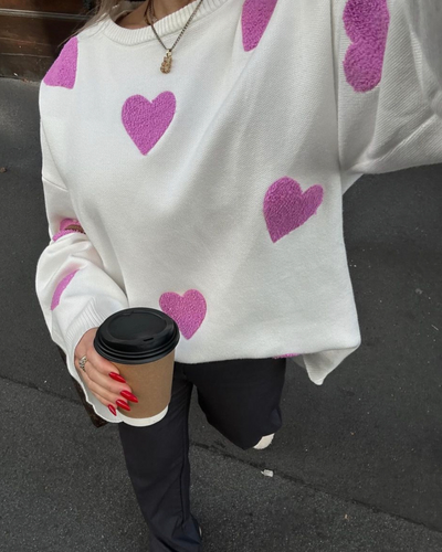 Flair - Übergroßer Pullover 'All Hearts'