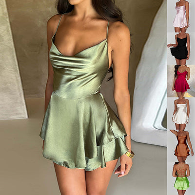 Flair - Party Satin Rückenfreies Kleid