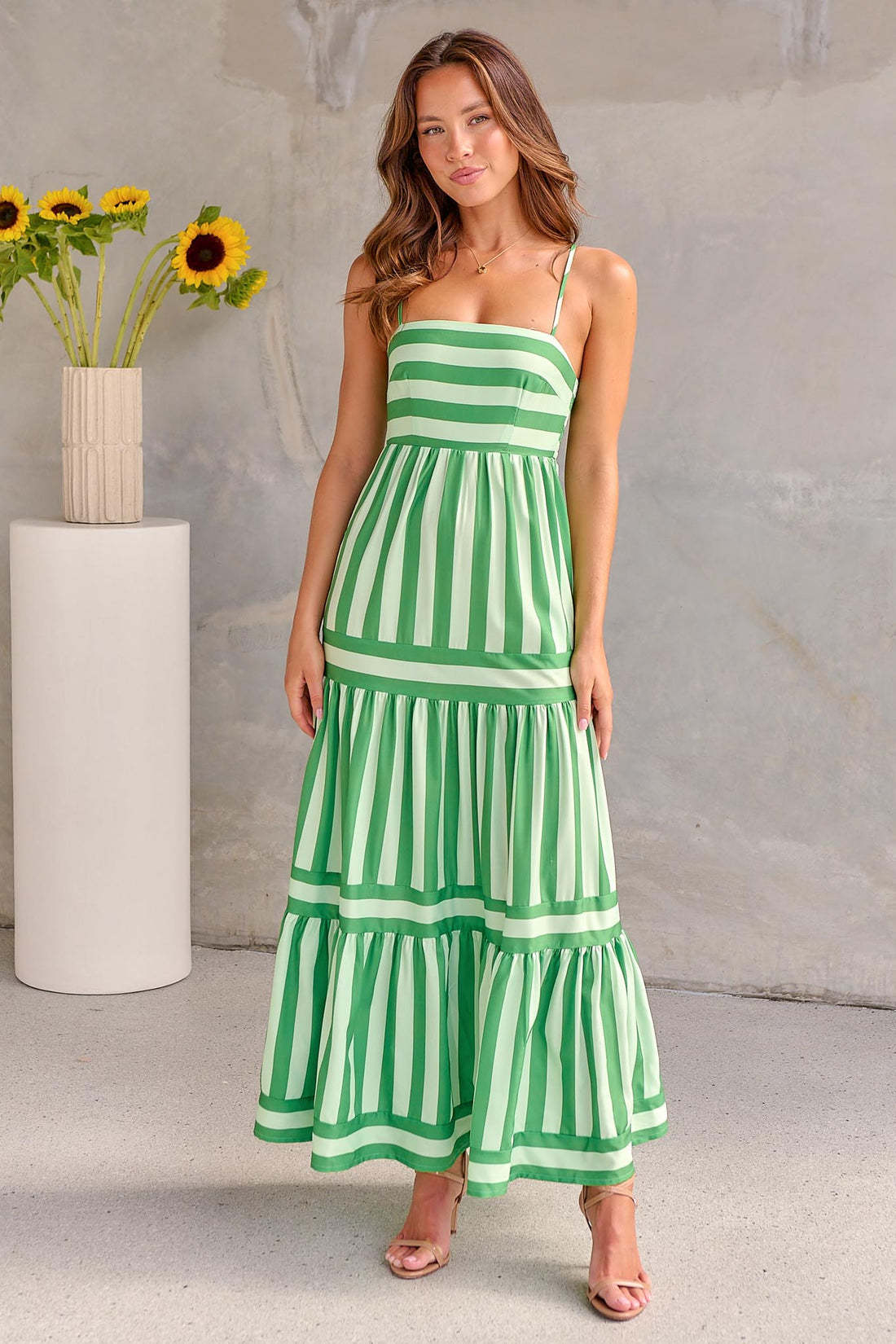 Flair - Gestreiftes langes Sommerkleid