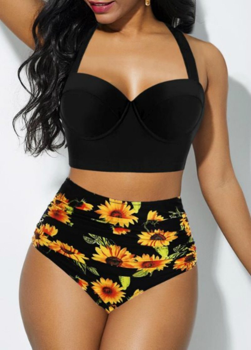 Flair - Sexy Badeanzug mit hoher Taille in Übergröße