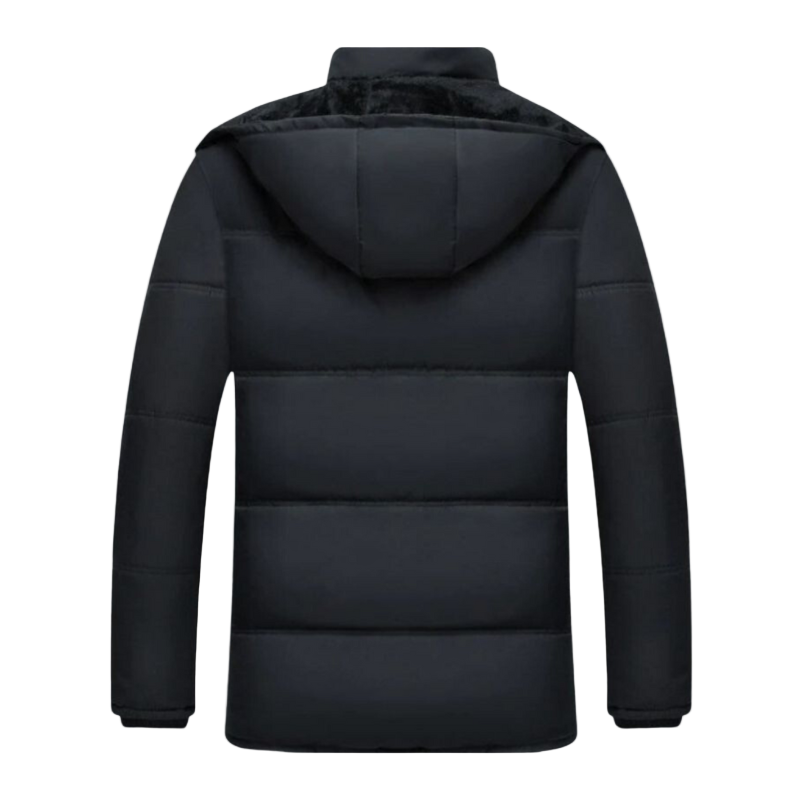 Flair - Herren Schwarzer Gefütterter Mantel | Winter