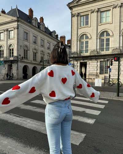 Flair - Übergroßer Pullover 'All Hearts'