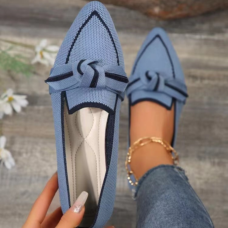 Flari - Flache Schuhe mit spitzer Schleife