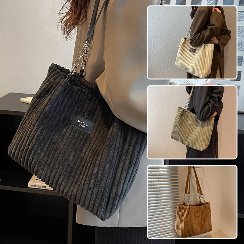 Flair - Große Retro-Cordtasche