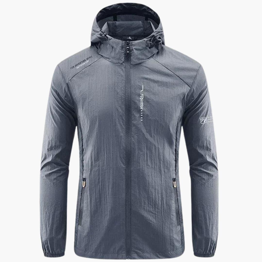 Flair - Herren Windbreaker Jacke mit Kapuze und Reißverschluss-Taschen | Herbst