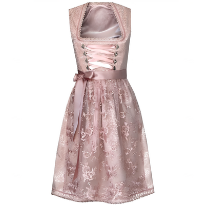 Flair - Damen Kleid mit Schnürung und Muster | Oktoberfest
