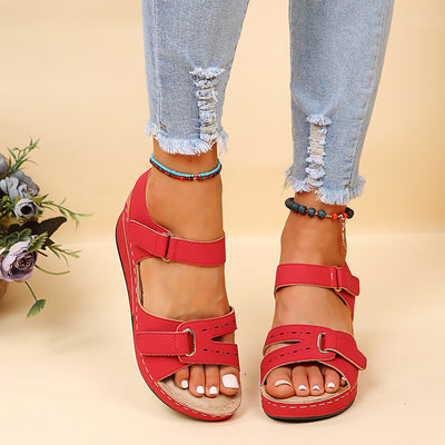 Flair - Sommerliche Klettverschluss-Keilsandalen