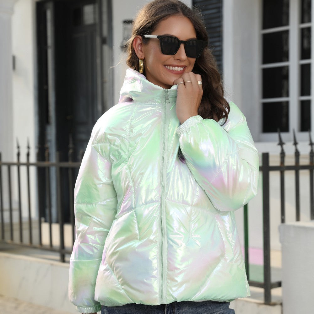 Flair - Damen Glänzend Puffer Jacke | Winter