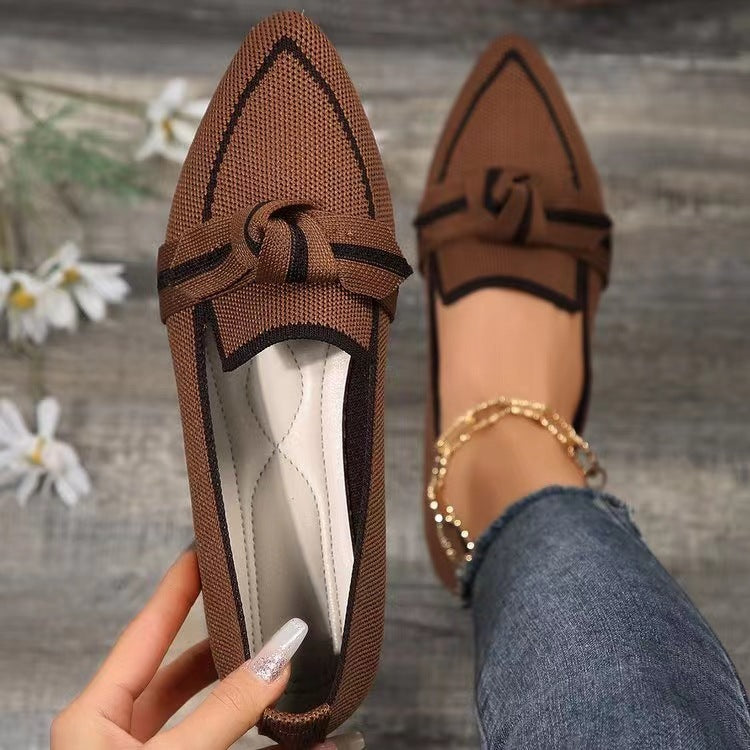 Flari - Flache Schuhe mit spitzer Schleife