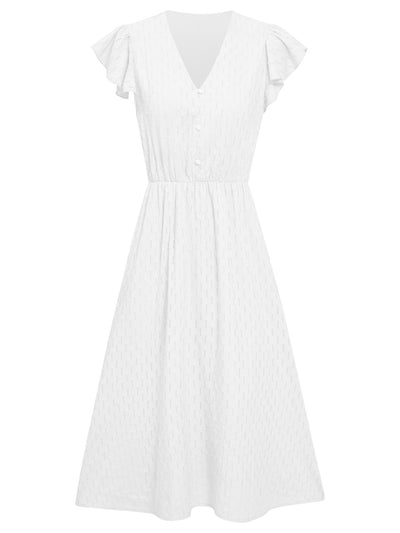 Flair - Sommerliches Freizeitkleid mit V-Ausschnitt