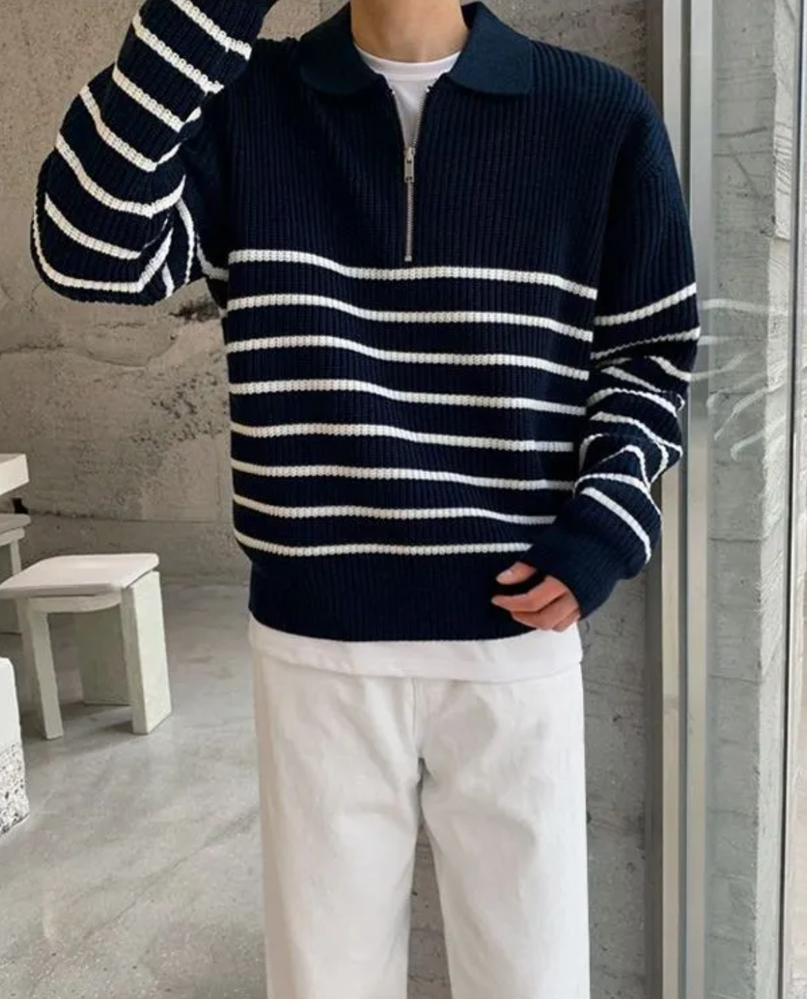 Flair - Herren Reißverschluss Pullover | Warm