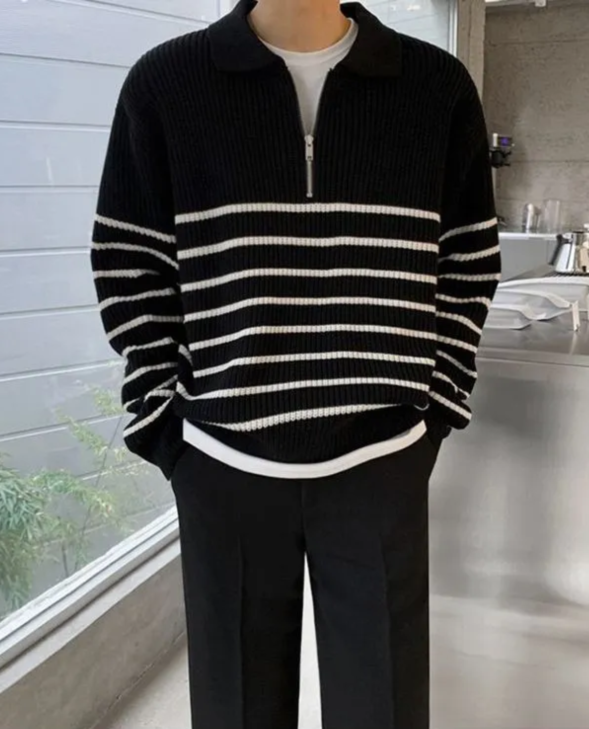 Flair - Herren Reißverschluss Pullover | Warm