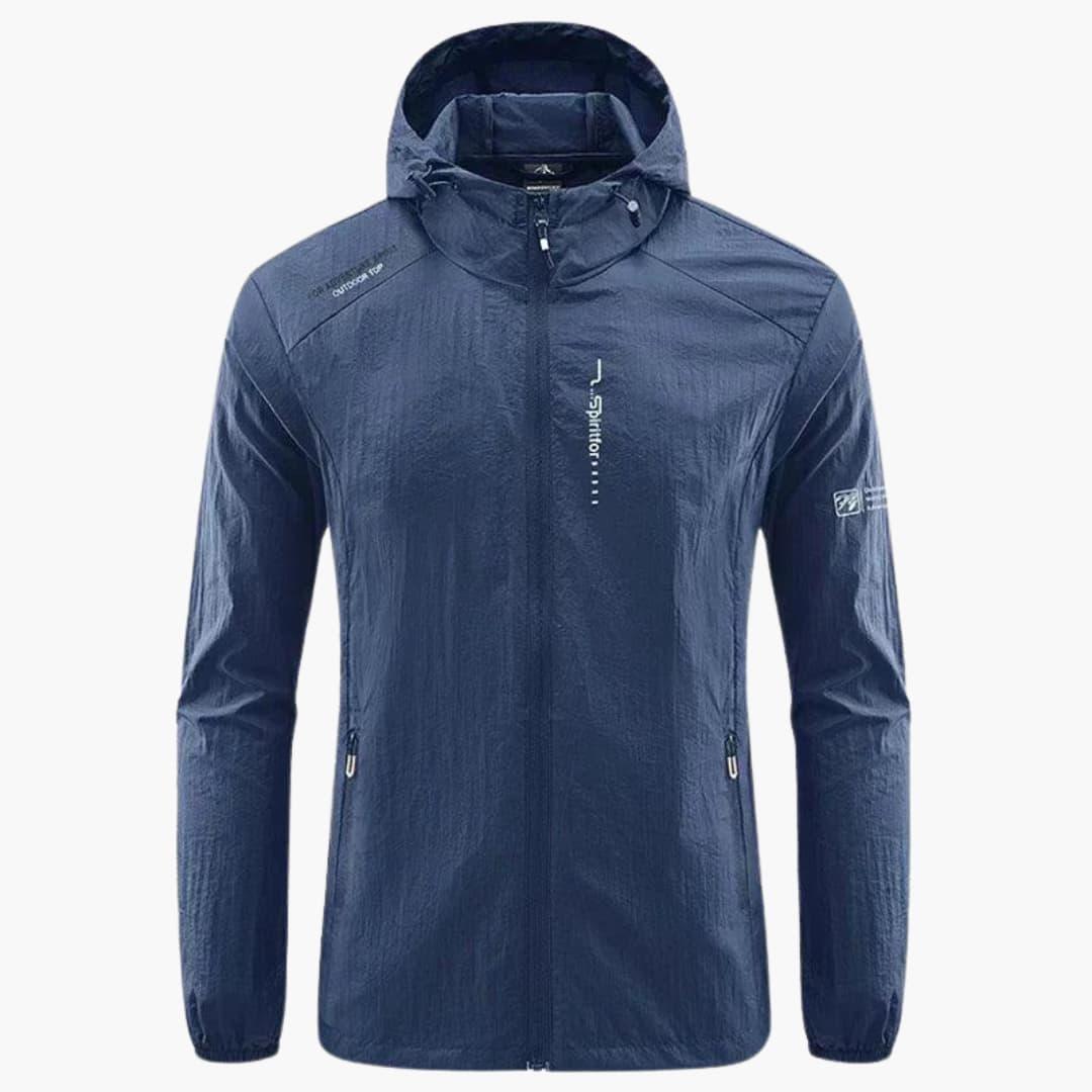 Flair - Herren Windbreaker Jacke mit Kapuze und Reißverschluss-Taschen | Herbst