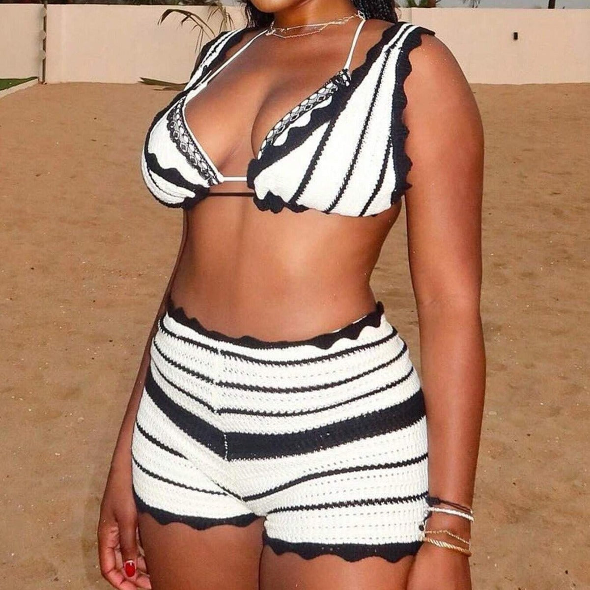 Flair - Gestreifter Bikini-Anzug