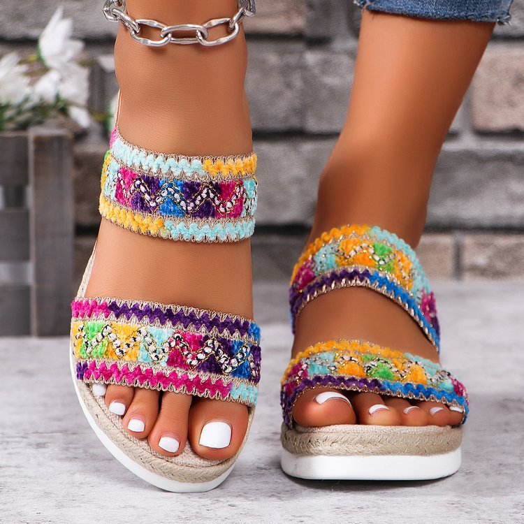 Flair - Fashion gewellte geflochtene Sandalen