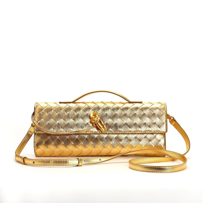 Flair - Damen  Geflochtene Echtleder Tasche | Herbst