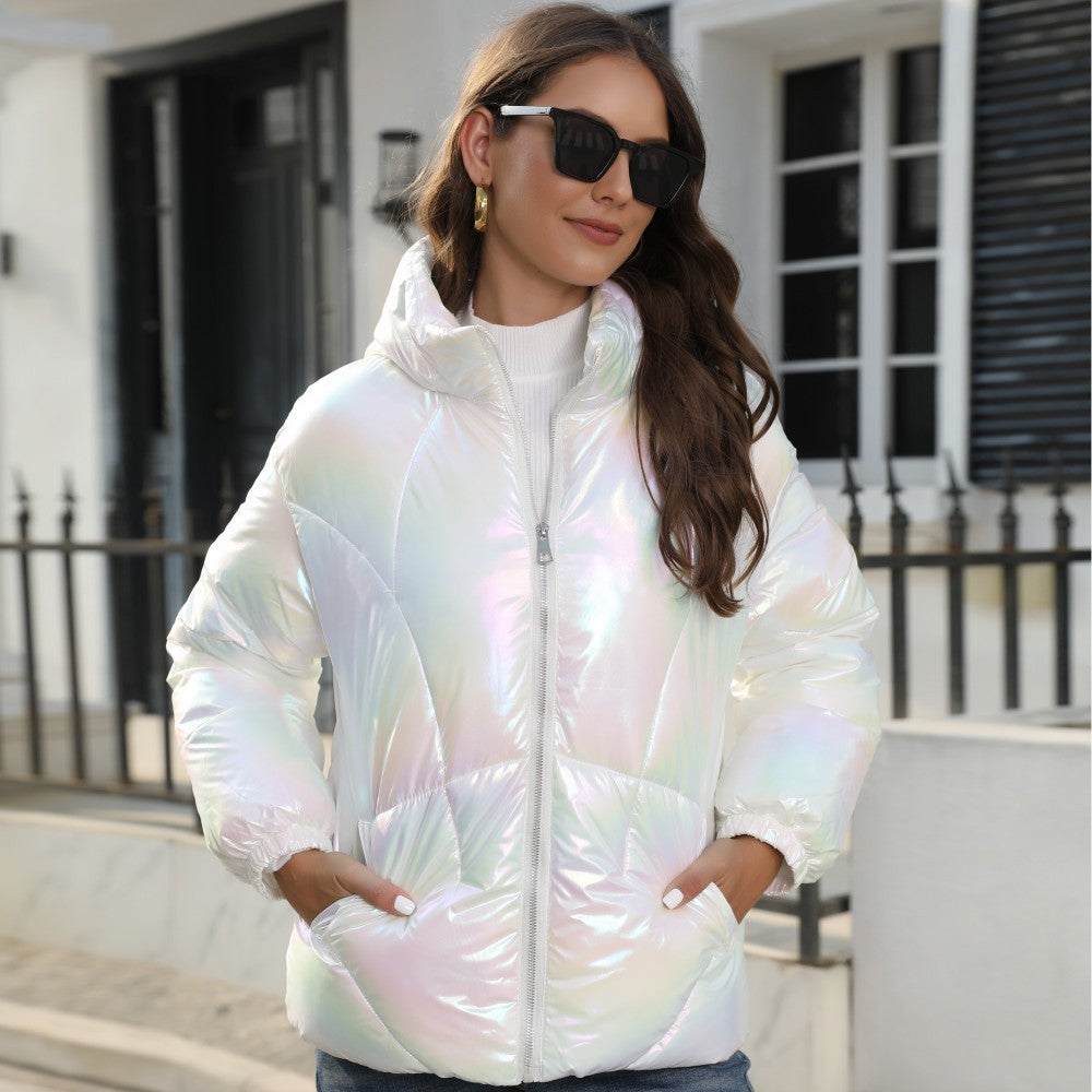 Flair - Damen Glänzend Puffer Jacke | Winter