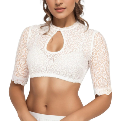 Flair - Weiße Dirndlbluse für Damen