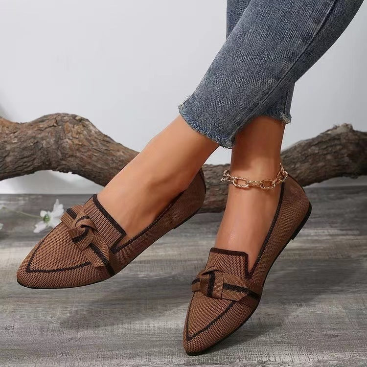 Flari - Flache Schuhe mit spitzer Schleife