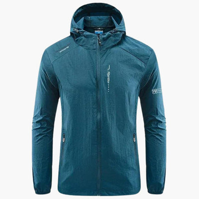 Flair - Herren Windbreaker Jacke mit Kapuze und Reißverschluss-Taschen | Herbst