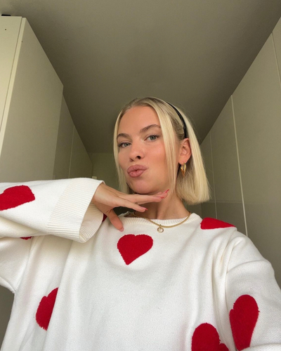 Flair - Übergroßer Pullover 'All Hearts'