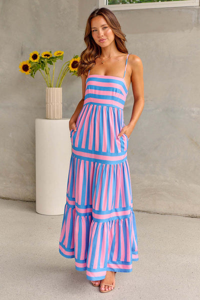 Flair - Gestreiftes langes Sommerkleid