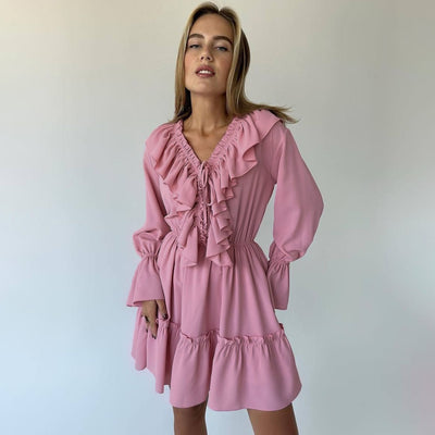 Flair - V-Ausschnitt-Ärmelkleid