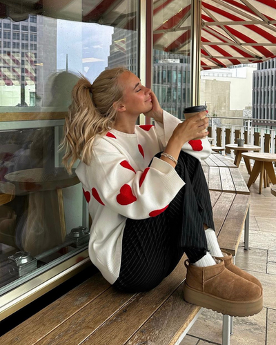 Flair - Übergroßer Pullover 'All Hearts'
