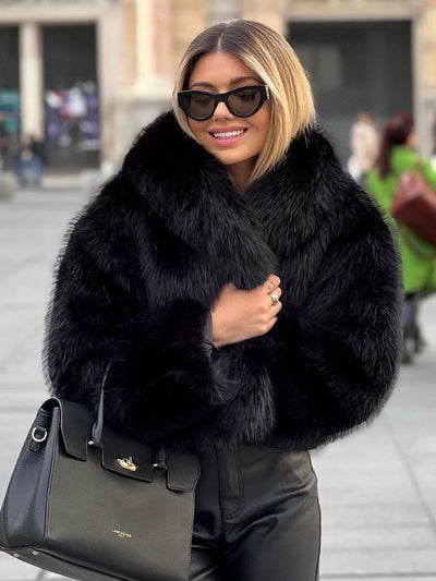 Flair - Daman Flauschiger Plüsche Jacke | Winter