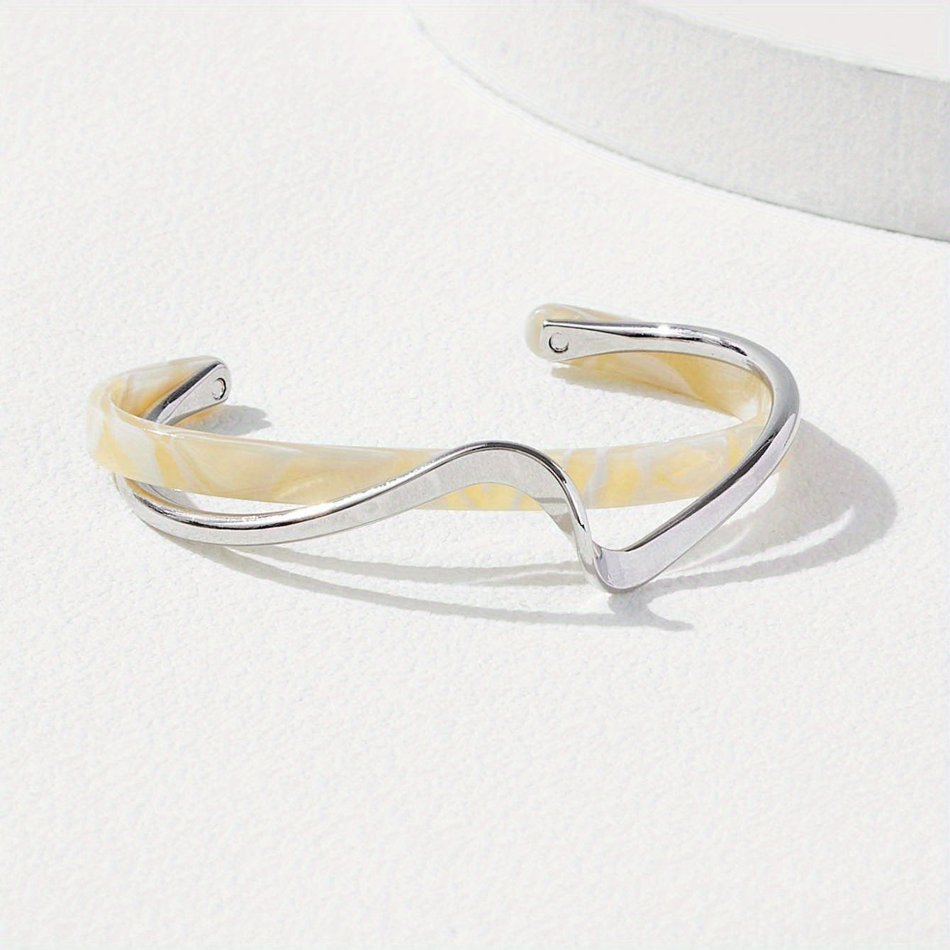 Flair - Weißer Muschelteller Armband