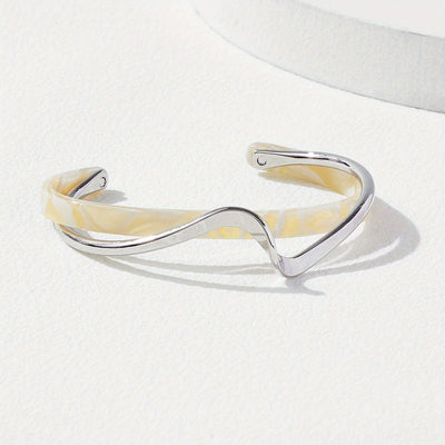 Flair - Weißer Muschelteller Armband