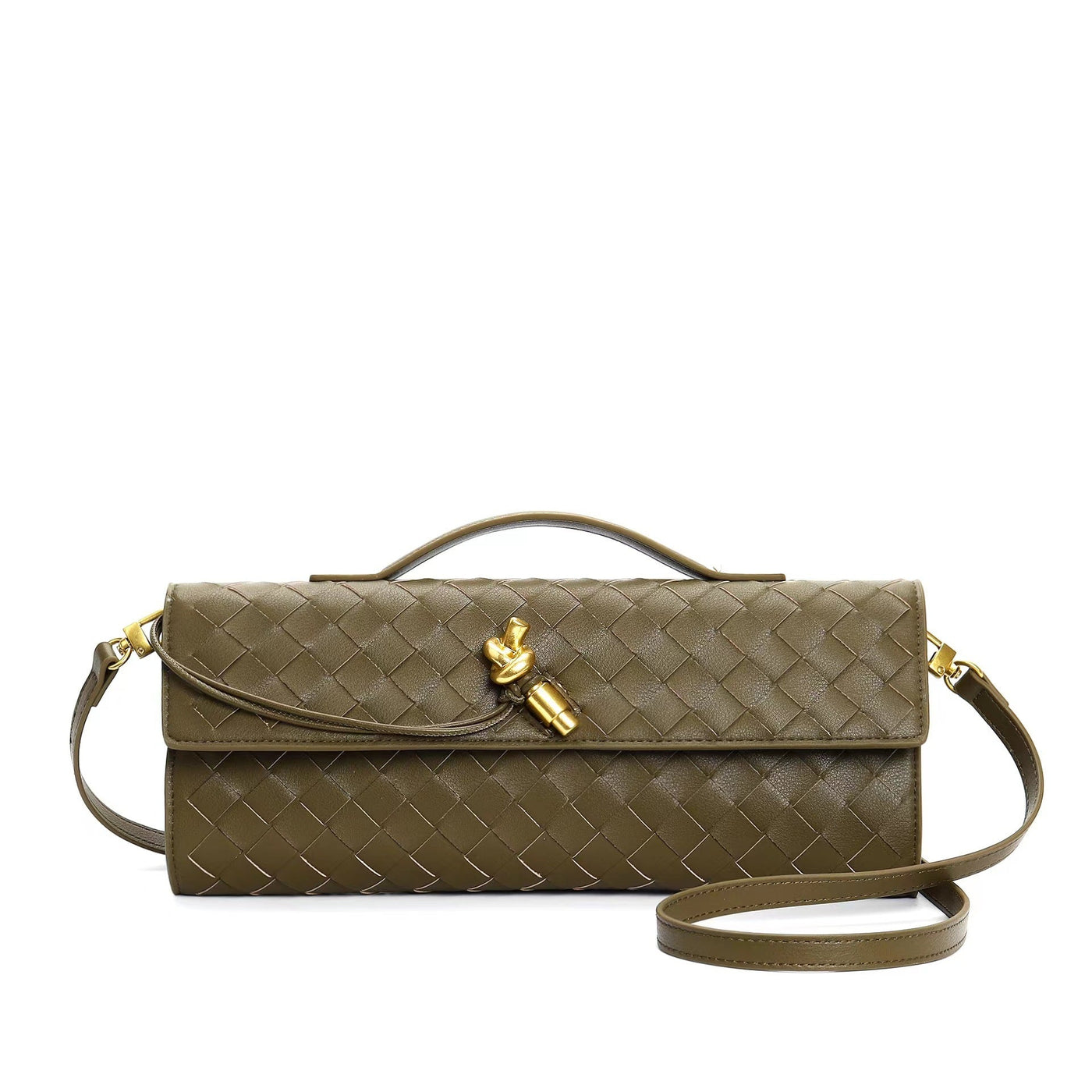 Flair - Damen  Geflochtene Echtleder Tasche | Herbst