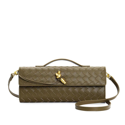 Flair - Damen  Geflochtene Echtleder Tasche | Herbst