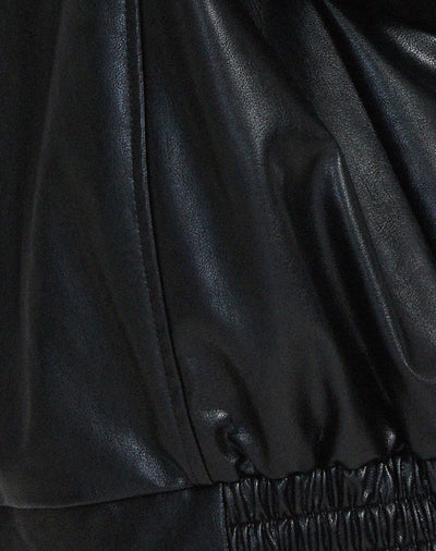 Flair - Damen Übergroß PU-Lederjacke | Herbst